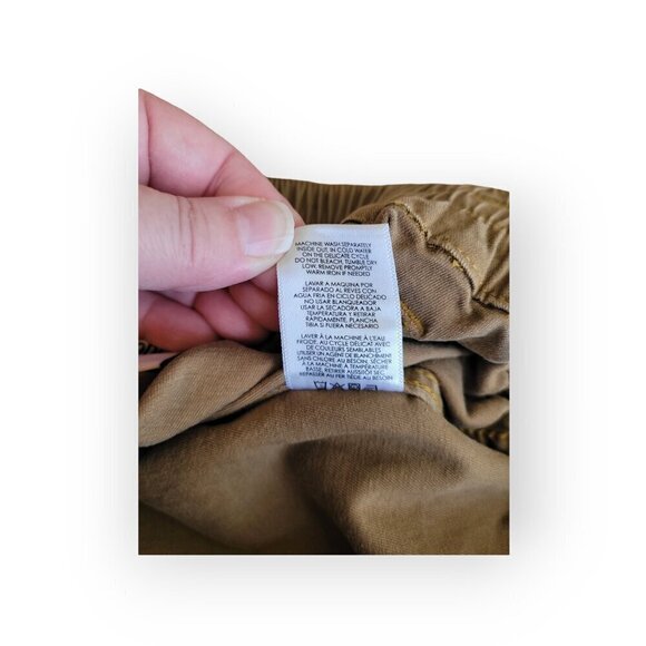 CAbi Discovery Cropped Stretch Belted Trousers Khaki Size 4 Utility Work Chic - Picture 13 of 15